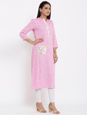 printed straight kurta - 17493019 - Standard Image - 2