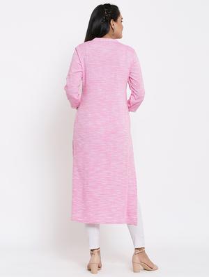 printed straight kurta - 17493019 - Standard Image - 3