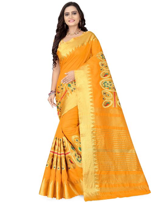 conversational embroidered saree with blouse - 17493160 - Standard Image - 1