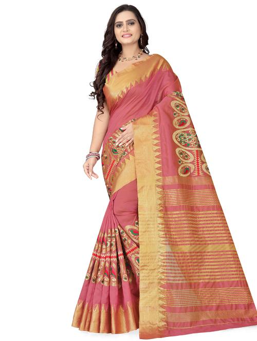 conversational embroidered saree with blouse - 17493163 - Standard Image - 1