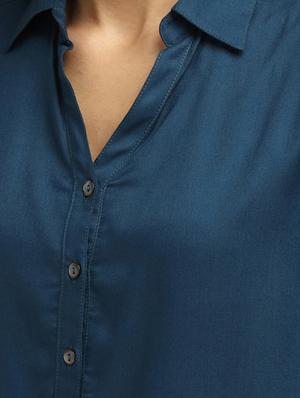 shirt collar solid top - 17493190 - Standard Image - 5