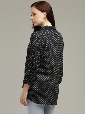 printed high-low shirt - 17493232 - Standard Image - 3
