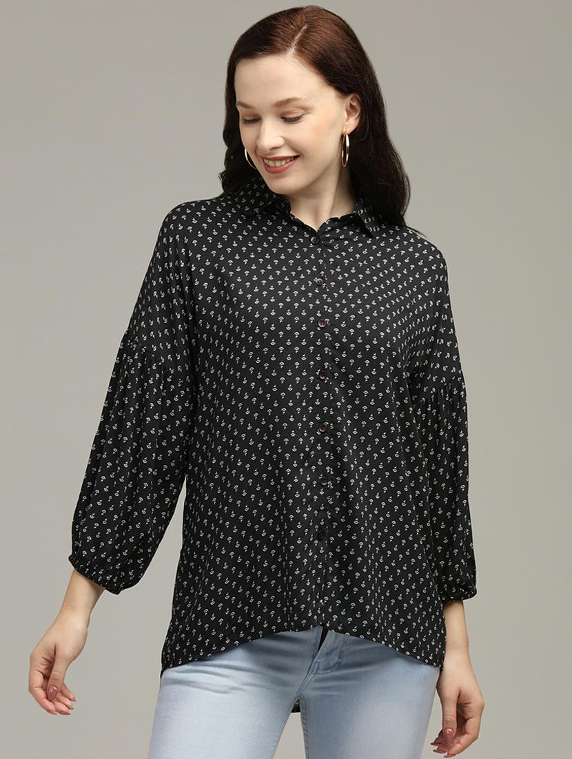 printed high-low shirt - 17493232 - Zoom Image - 1