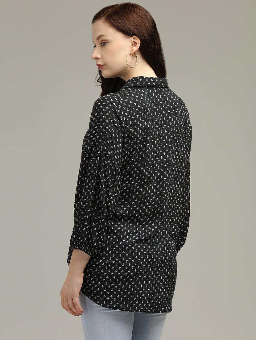 printed high-low shirt - 17493232 - Zoom Image - 3