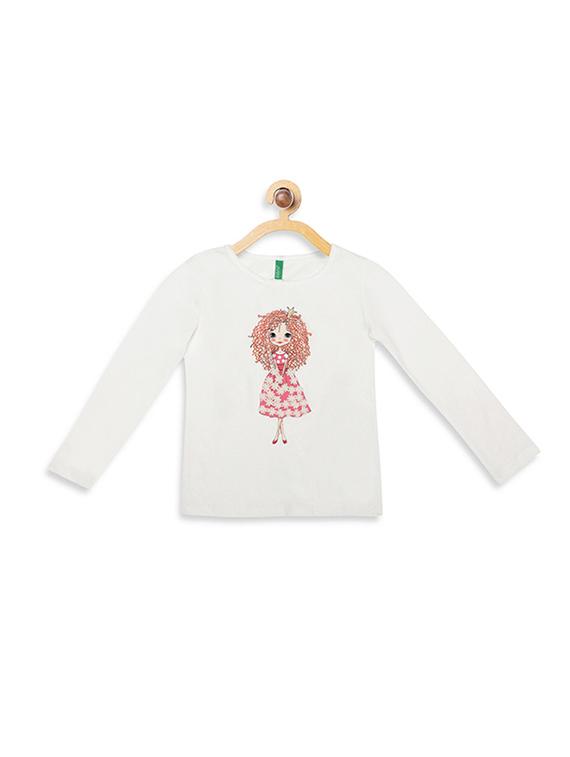 white cotton regular tee - 17493426 - Zoom Image - 1
