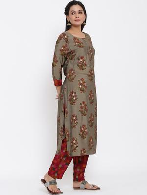 floral kurta pant set - 17494073 - Standard Image - 2