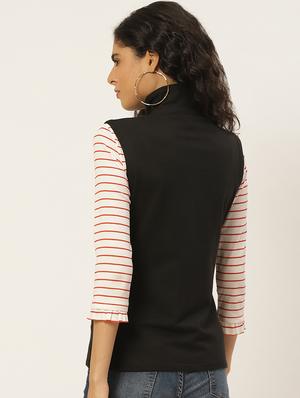 stand collar fleece regular jacket - 17494154 - Standard Image - 3
