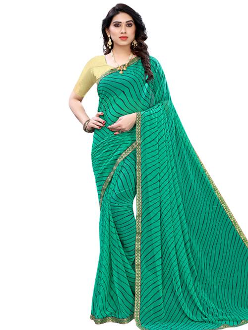 bandhani printed saree with blouse - 17494158 - Standard Image - 1
