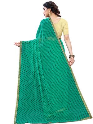 bandhani printed saree with blouse - 17494158 - Standard Image - 2