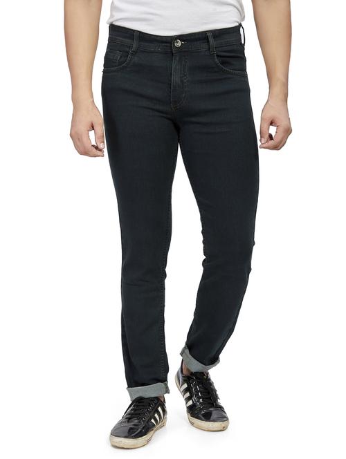 navy blue plain denim jeans - 17494184 - Standard Image - 1