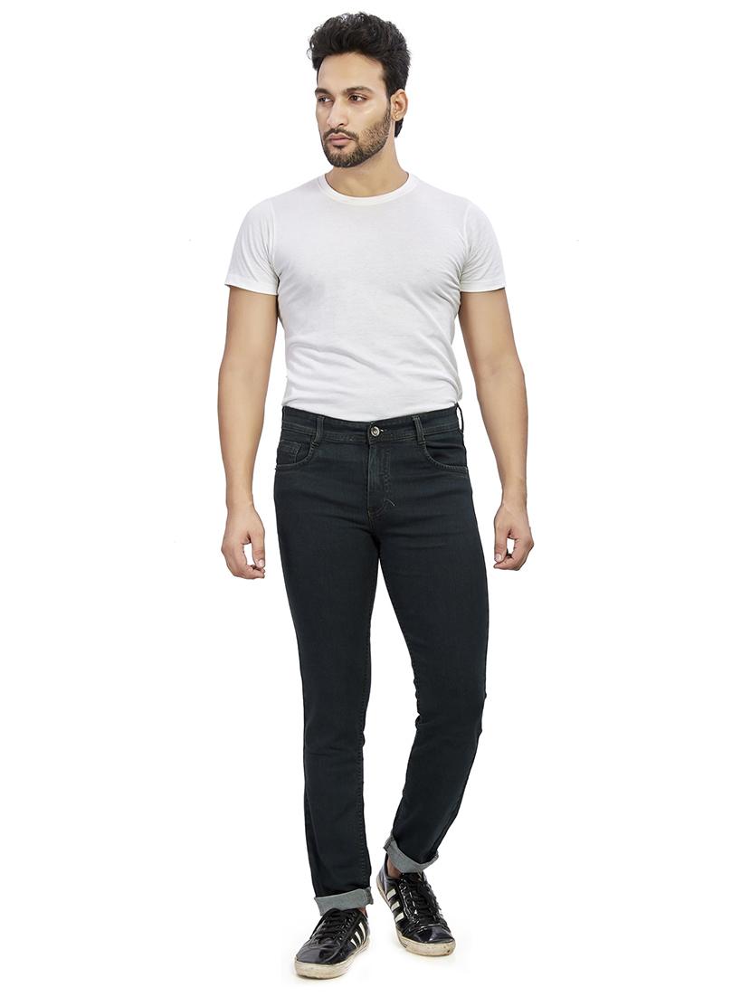 navy blue plain denim jeans - 17494184 - Zoom Image - 4