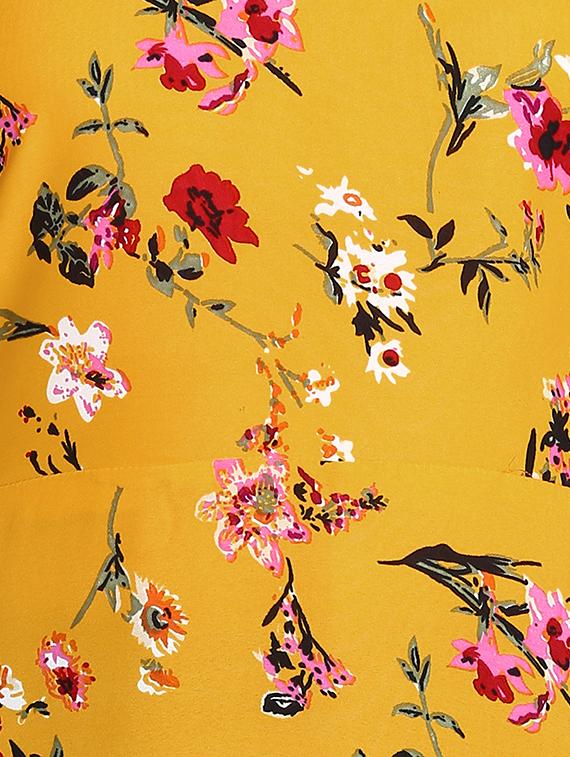 round neck floral a-line dress - 17494193 - Zoom Image - 4