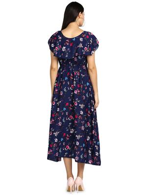 round neck floral a-line dress - 17494196 - Standard Image - 3
