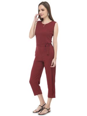 tie front full leg jumpsuit - 17494197 - Standard Image - 2