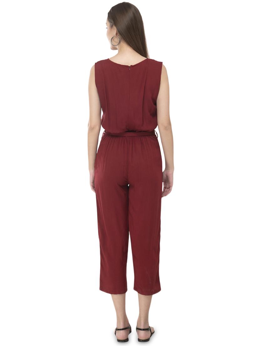 tie front full leg jumpsuit - 17494197 - Zoom Image - 3
