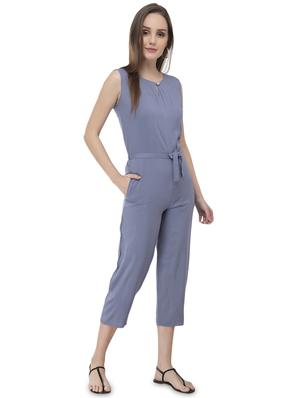 tie front full leg jumpsuit - 17494202 - Standard Image - 2