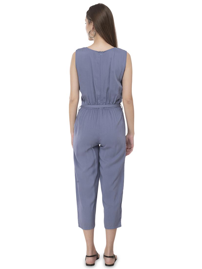 tie front full leg jumpsuit - 17494202 - Zoom Image - 3