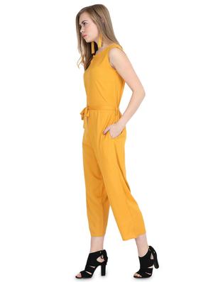 tie front full leg jumpsuit - 17494204 - Standard Image - 2