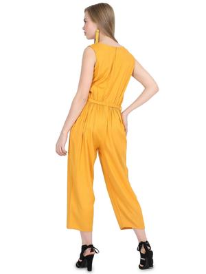 tie front full leg jumpsuit - 17494204 - Standard Image - 3