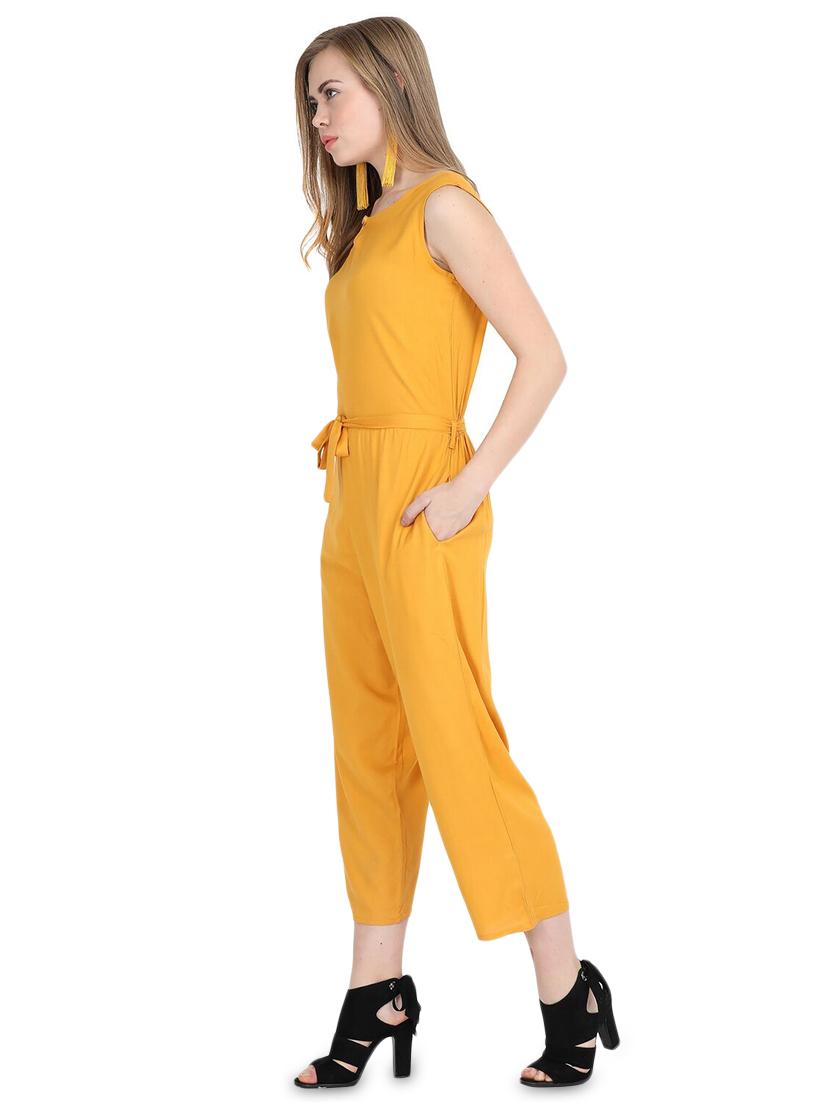 tie front full leg jumpsuit - 17494204 - Zoom Image - 2