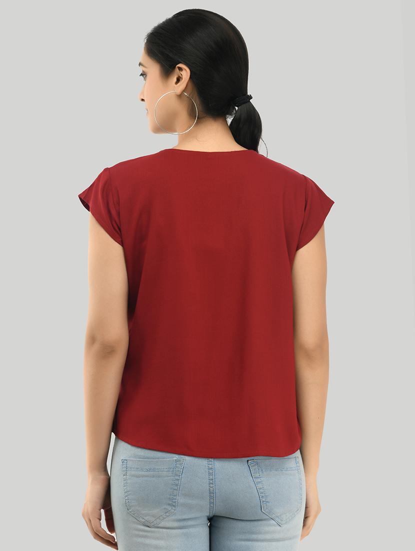 key hole neck solid top - 17494211 - Zoom Image - 3