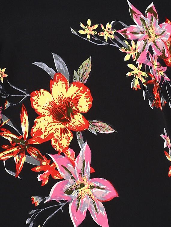 key hole neck floral top - 17494216 - Zoom Image - 5