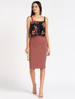 round neck solid top - 17494228 - Standard Image - 4