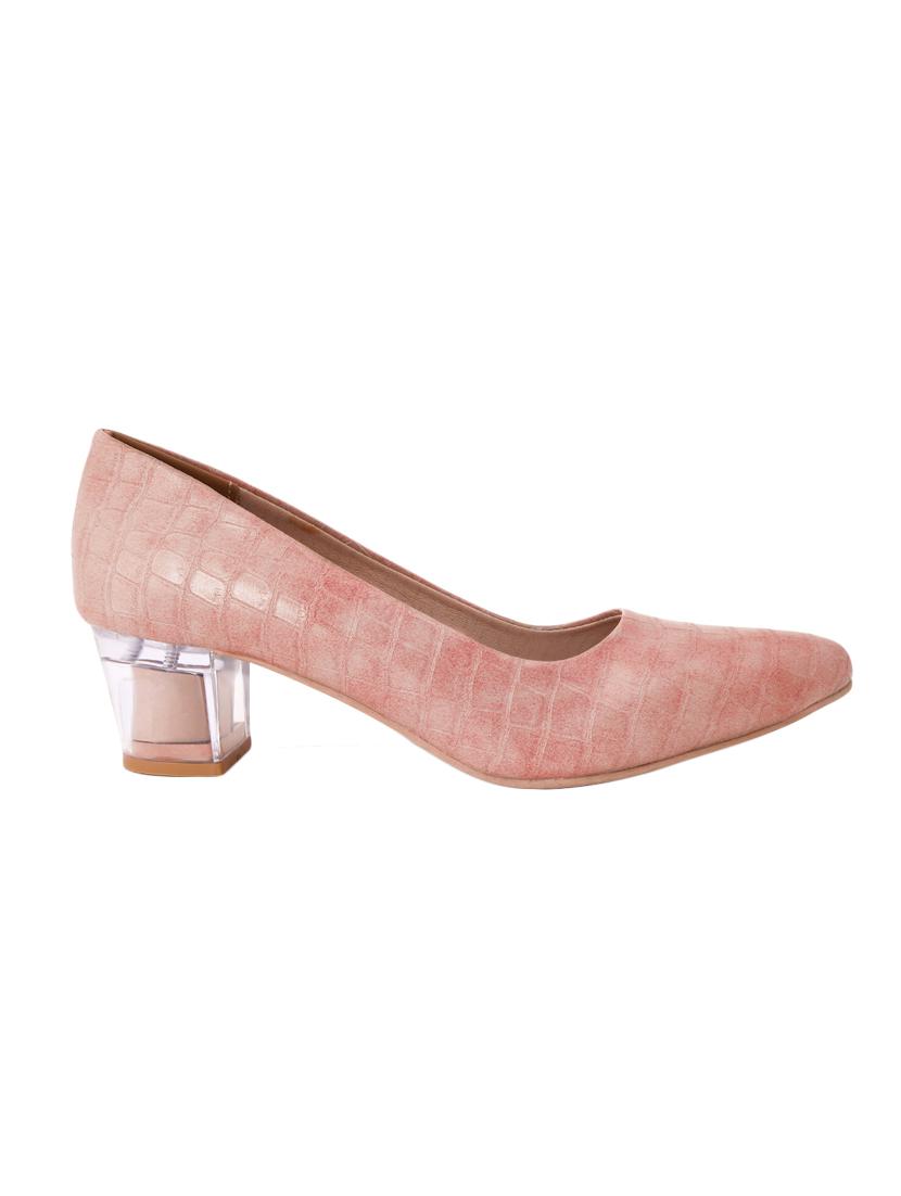 pink pu slip on pumps - 17494865 - Zoom Image - 2