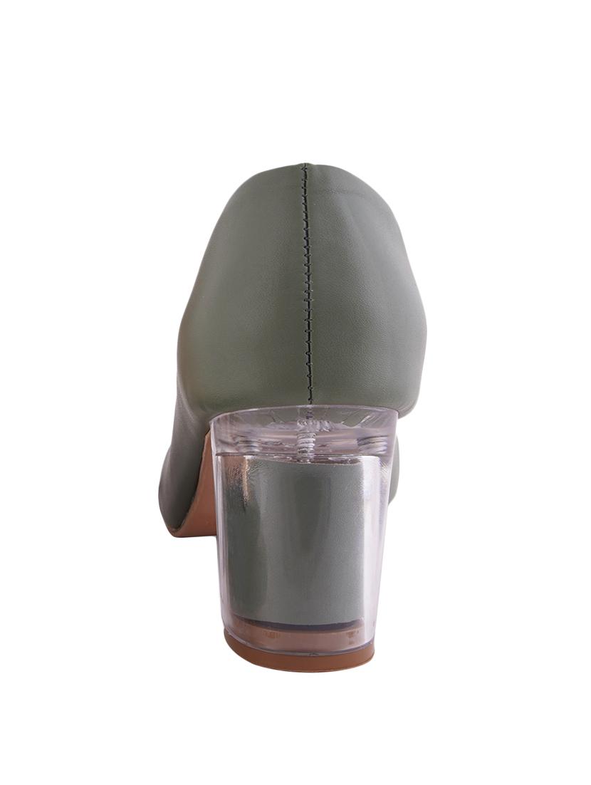 green pu slip on pumps - 17494866 - Zoom Image - 3