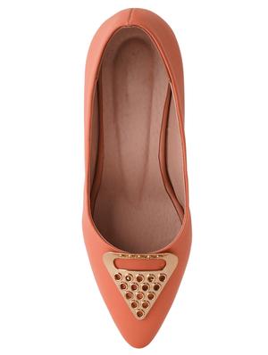 pink pu slip on pumps - 17494868 - Standard Image - 4