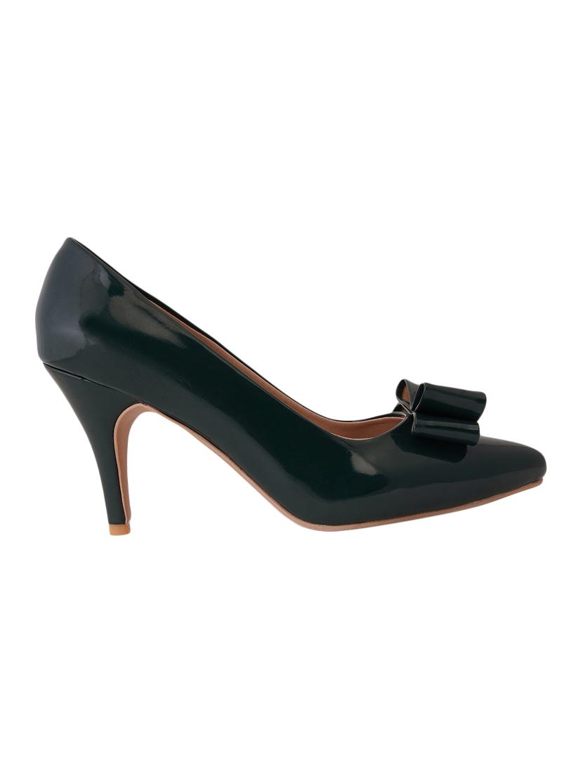 green pu slip on pumps - 17494871 - Zoom Image - 2