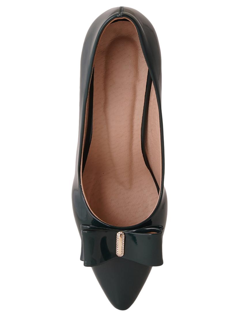 green pu slip on pumps - 17494871 - Zoom Image - 4