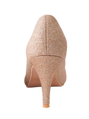 beige pu slip on pumps - 17494879 - Standard Image - 3
