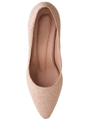 beige pu slip on pumps - 17494879 - Standard Image - 4