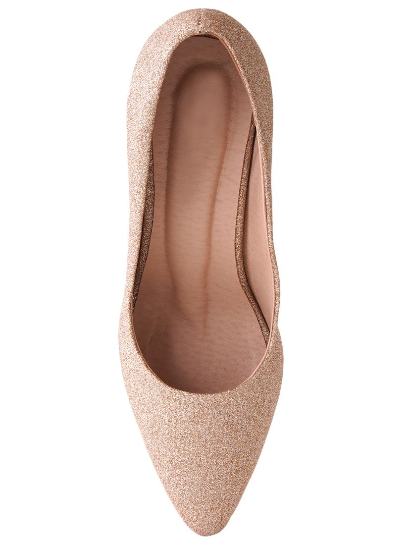 beige pu slip on pumps - 17494879 - Zoom Image - 4