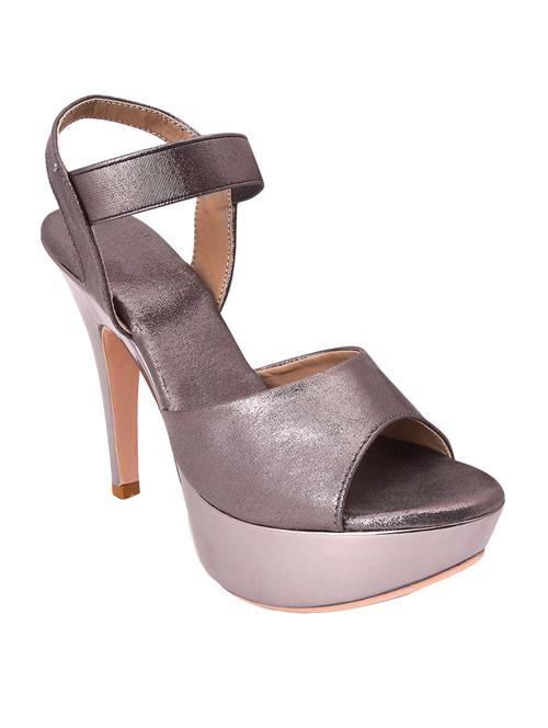 grey pu platforms sandals - 17494882 - Very Small Image - 1