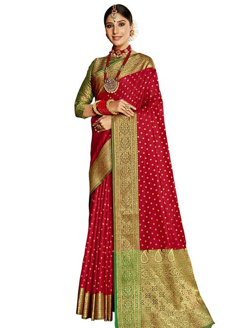 jacquard work paithani saree with blouse - 17494953 - Standard Image - 1