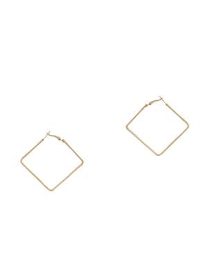 gold metal hoop earring - 17495187 - Standard Image - 2