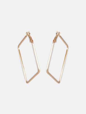 gold metal hoop earring - 17495187 - Standard Image - 3