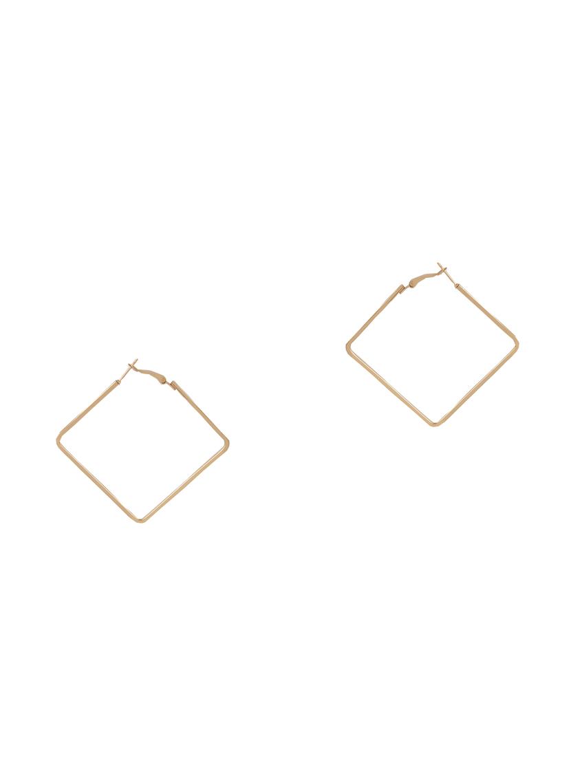 gold metal hoop earring - 17495187 - Zoom Image - 2
