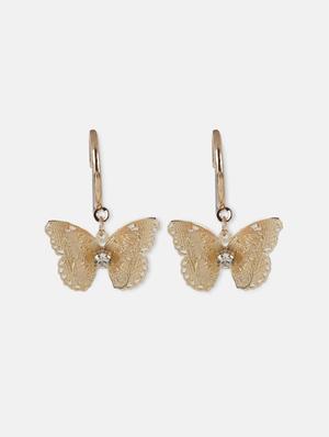gold metal drop earring - 17495204 - Standard Image - 2