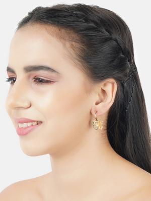 gold metal drop earring - 17495204 - Standard Image - 4