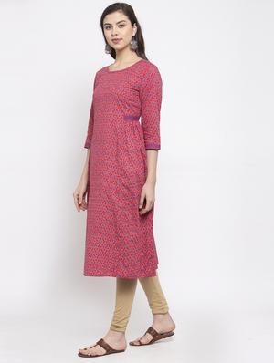printed a-line kurta - 17495587 - Standard Image - 2