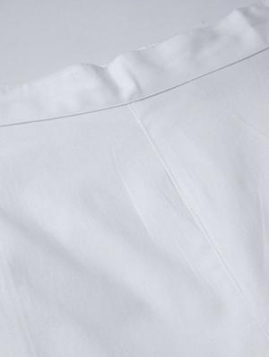 white cotton straight tapered pant - 17495664 - Standard Image - 7
