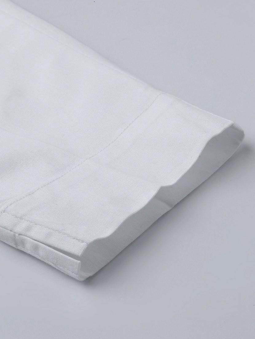 white cotton straight tapered pant - 17495664 - Zoom Image - 5