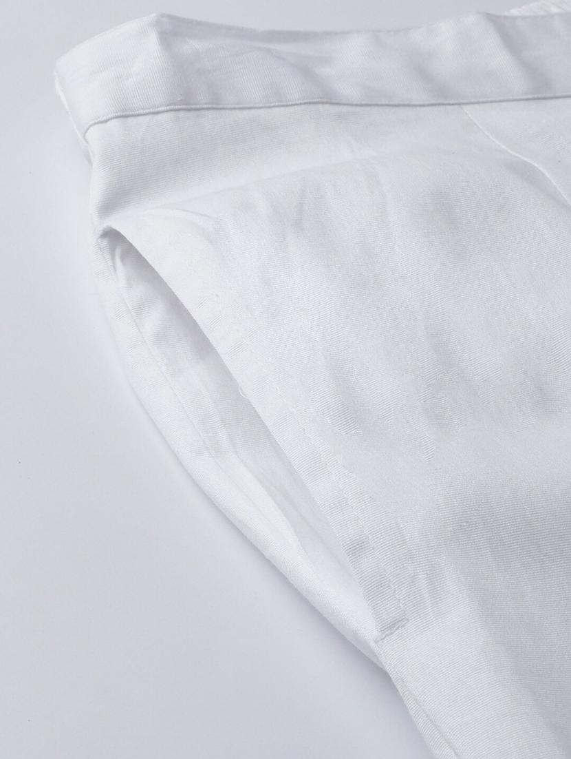 white cotton straight tapered pant - 17495664 - Zoom Image - 6