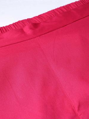 pink cotton straight tapered pant - 17495666 - Standard Image - 7