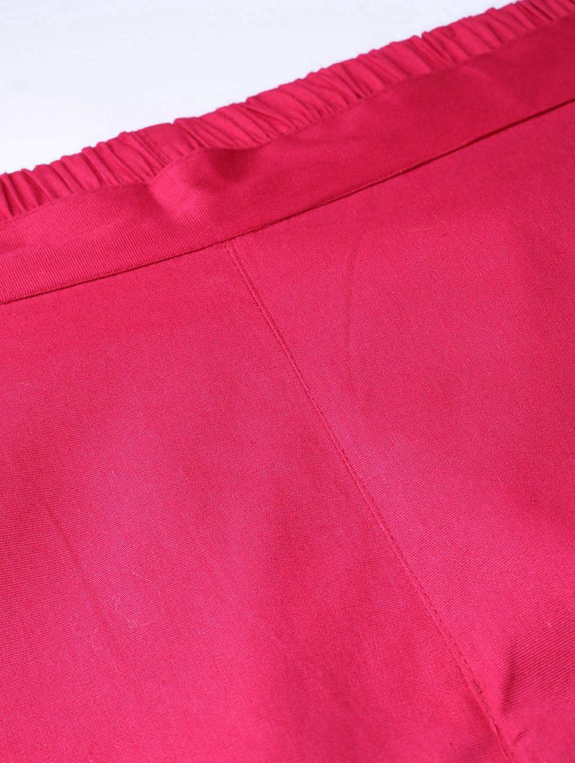 pink cotton straight tapered pant - 17495666 - Zoom Image - 7