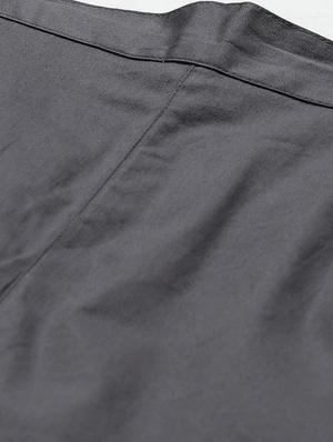 grey cotton straight tapered pant - 17495669 - Standard Image - 7