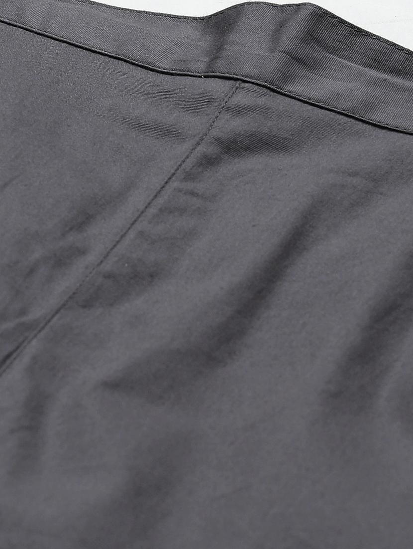 grey cotton straight tapered pant - 17495669 - Zoom Image - 7